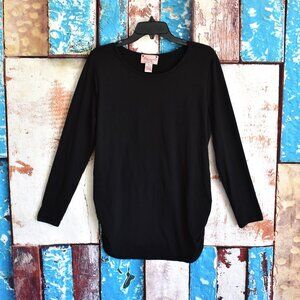 Women's Emma's Expressions Maternity Knit Ruching Soft Stretch XLARGE Black NEW